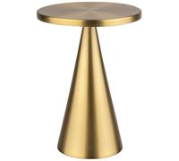APS 17112 Cone - Lámpara de Mesa con batería, Incluye estación de Carga, Cable de Carga USB y Mando a Distancia, Altura 18 cm, Color Dorado