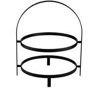 APS 19181 Bandeja THE GRID - Metal negro, 29,5 x 26,5 cm, para 2 platos Ø 26 cm