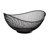 APS 30424 SVART - Cesta de metal, color negro, 29,5 x 25,5 x 13,5 cm
