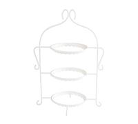 APS 33200 Romantic - Soporte para 3 platos de hasta 17,5 cm de diámetro, 22,5 x 16,0 x 32,0 cm, color blanco