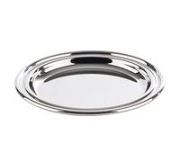 Juego de Posavasos APS (6 Piezas) de Acero Inoxidable Pulido, Ø 10 cm, diseño Pesado, Borde Enrollado, Posavasos de Cristal Pulido de Alto Brillo, Redondos