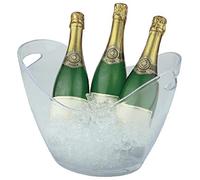 APS 36048 - Cuenco para vino o champán (poliestireno, con 2 asas en el lateral, 35 x 27 x 25,5 cm, 6 l, 35 x 27 x 25,5 cm, 6 L), transparente