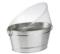 APS 36096 TIN - Recipiente para bebidas (metal galvanizado, con inserto de plástico y asas sólidas, 50 x 32 x 23 cm, 18 L)