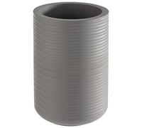 APS 36123 - Enfriador de botellas de hormigón estriado, con parte inferior suave para muebles, para botellas de 0,7-1,5 litros, diámetro de 13/10 cm, altura de 19,5 cm, color gris
