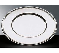 APS 36323 Placa redonda de Ø 33 cm, de acero inoxidable 18/10, con Perlfrontera