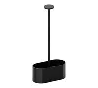 APS 40358 Menaje THE GRID - Acero inoxidable negro, 14,5 x 7 cm, altura: 30 cm, base que protege los muebles