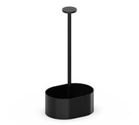 APS 40359 Menaje THE GRID - Acero inoxidable negro, 14,5 x 10,5 cm, alt.: 30 cm, base que protege los muebles
