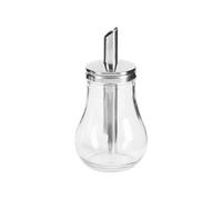APS 40494 Azucarero, Ø 8 cm, Altura 15 cm, 250 ml, Recipiente de Vidrio, Tapa de Rosca de Acero Inoxidable