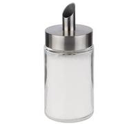 APS 40509 Dispensador de azúcar, Ø 6 cm, altura 14,5 cm, vidrio, tapa de rosca de acero inoxidable