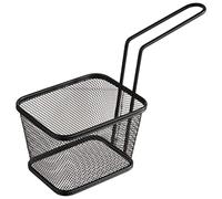 APS 40627 Cesta para freír SNACKHOLDER, cesta para aperitivos, acero inoxidable, 13 x 10,5 x 9 cm, negro