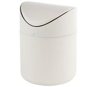 APS 40801 - Cubo de basura de acero inoxidable (12 x 17 cm), color crema y blanco