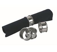 APS 4er Set Edelstahl Serviettenringe, Durchmesser 4,5 cm, Höhe 2,5 cm, hochglanzpoliert