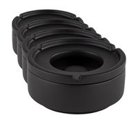 APS 559 Cenicero de viento "ELEMENT", con parte inferior apta para muebles, hormigón, negro, Ø 10,5 cm (Paquete de 4)