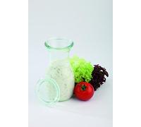 APS 6 Botellas de vidrio originales WECK de 250 ml con tapa, Ø 6 cm, H: 14,5 cm, botellas para zumos, batidos, aderezos, aptas para el lavavajillas