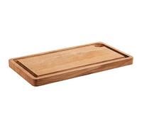 APS 754 SIMPLY WOOD - Tabla de servir (madera de roble engrasada, GN 1/3, con profundización (4 cm de diámetro) y canalón, 32,5 x 17,6 x 2 cm)