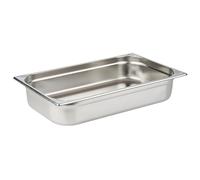 APS 81104 Contenedor GN 1/1, Contenedor Gastronorm de acero inoxidable/Dimensiones 32,5 x 53 cm/Profundidad 100 mm/Volumen 13,25 litros