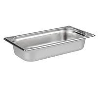 APS 81302 Contenedor GN 1/3, contenedor gastronorm de acero inoxidable, dimensiones 175 x 325 mm/altura 650 mm/volumen 2,5 litros