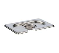 APS 81595 GN 1/9 tapa con hueco para cuchara, acero inoxidable al cromo-níquel, dimensiones 105 x 175 mm/altura 25 mm