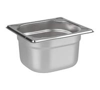 APS 81604 Recipiente GN 1/6, acero inoxidable Recipiente Gastronorm, dimensiones 176 x 162 mm/altura 100 mm/volumen 1,6 litros