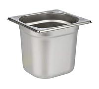 APS 81606 Recipiente GN 1/6, acero inoxidable Recipiente Gastronorm, dimensiones 175 x 160 mm/altura 150 mm/volumen 2,4 litros