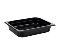 APS 82064 GN 1/2 Depósito Gastronorm de policarbonato, dimensiones 325 x 265 mm/altura 65 mm/volumen 3,9 litros, color negro