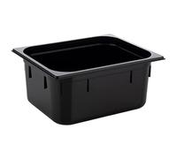 APS 82068 GN 1/3 Depósito Gastronorm de policarbonato, dimensiones 325 x 175 mm/altura 65 mm/volumen 2,4 litros, color negro