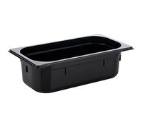 APS 82069 GN 1/3 Depósito Gastronorm de policarbonato, dimensiones 325 x 175 mm/altura 100 mm/volumen 3,6 litros, color negro