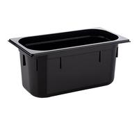 APS 82070 GN 1/3 Depósito Gastronorm de policarbonato, dimensiones 325 x 176 mm/altura 150 mm/volumen 5,3 litros, color negro