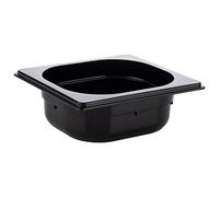 APS 82076 GN 1/6 Depósito Gastronorm de policarbonato, dimensiones 160 x 160 mm/altura 65 mm/volumen 1 litro, color negro