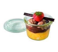 APS 82310-12 Original WECK tarros 80 ml con tapa, Ø 6 cm, H: 5,5 cm, mini molde de comba, tarro para conservas, tarro decorativo, vidrio para postres, tarro de almacenaje