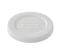 APS 82338 Weck tapa se aferran, juego de 5, 7 cm Ø, polietileno, blanco, Conjunto de 5 tapas
