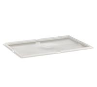APS 82441 Tapa para pastelería - Caja apilable para pizza, tamaño 60 x 40 cm, para mantener y fermentar bolas de masa frescas profesionales, color blanco