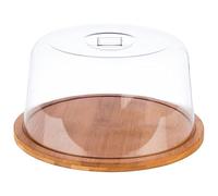 APS Bandeja de bambú con capucha, juego compuesto por: bandeja de bambú de 25 cm de diámetro, altura: 1,5 cm de diámetro, campana de 23 cm de diámetro, altura: 12 cm