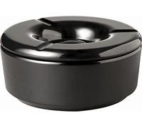 APS 83489 Viento Cenicero -CASUAL-, Ø 11,5 cm, Altura: 5 cm, de melaminaa, negro