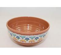 APS 84688 Arabesque - Cuenco de melamina (15,5 cm de diámetro, altura de 8 cm, decoración interior: diseño español, decoración exterior: efecto terracota, 0,8 L)
