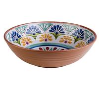 APS 84690 Arabesque - Cuenco de melamina (31 cm de diámetro, altura 9 cm, decoración interior: diseño español, decoración exterior: efecto terracota, 3 litros)