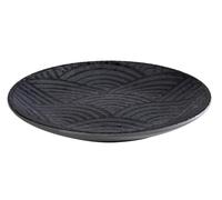 APS 84907 DARK WAVE - Plato (melamina, 14,5 x 1,5 cm), color negro