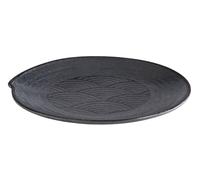 APS 84908 DARK WAVE - Plato (melamina, 22 x 2 cm), color negro