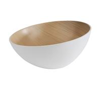 APS 84924 FRIDA LOOK bol, Ø 28,5 cm, altura 10/14 cm, melamina, blanco/efecto madera