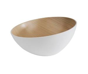 APS 84924 FRIDA LOOK bol, Ø 28,5 cm, altura 10/14 cm, melamina, blanco/efecto madera
