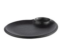 APS 85075 NEROmit - Plato de melamina integrado, 30,0 x 25,0 x 2,5 cm