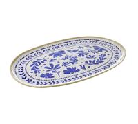 APS 85440 Bandeja GN 1/1 FLORYN - Melamina, 53 x 32,5 cm, decoración azul/blanco, beige, sistema GN, apta para lavavajillas