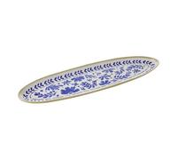 APS 85442 Bandeja GN 2/4 FLORYN - Melamina, 53 x 16,2 cm, decoración azul/blanco, beige, sistema GN