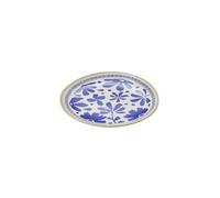 APS 85445 Plato FLORYN - Melamina azul/blanco-beige, Ø 27 cm