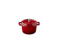 APS 88330 Mini olla con tapa 5 STARS - Hierro fundido esmaltado, 0,35 litros, rojo, apto para inducción