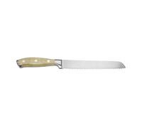 APS 88990 Cuchillo de pan, filo dentado, hoja de acero inoxidable, mango de madera de haya, longitud total 34 cm
