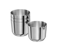 APS Allure 10300 - Juego de 4 jarras de leche (acero inoxidable 18/8, revestimiento de PVD, 30 ml, diámetro de 4,5 cm, altura de 4 cm)