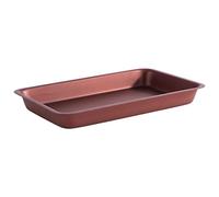 APS Bandeja de 25,5 x 16 cm, altura: 3 cm, acero inoxidable, color rojo cobre 0,7 litros