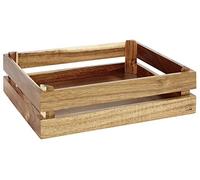 Aps Caja de Madera - Super Caja de Madera de Acacia, 35 x 29 x 10,5 cm