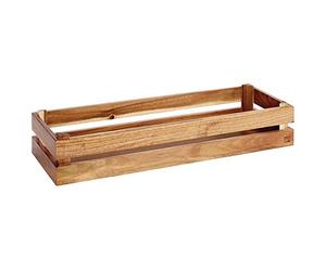 Aps Caja de Madera - Super Caja de Madera de Acacia, 55,5 x 18,5 cm, Altura: 10,5 cm